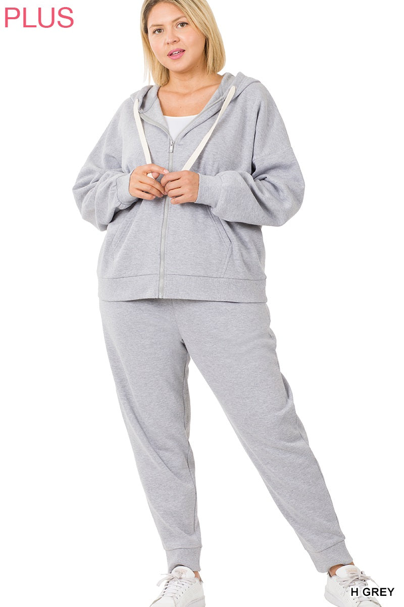 Plus Size Hoodie and Pants Set